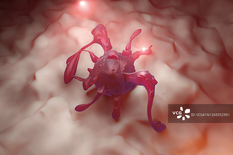 病原转移的三维渲染图片素材