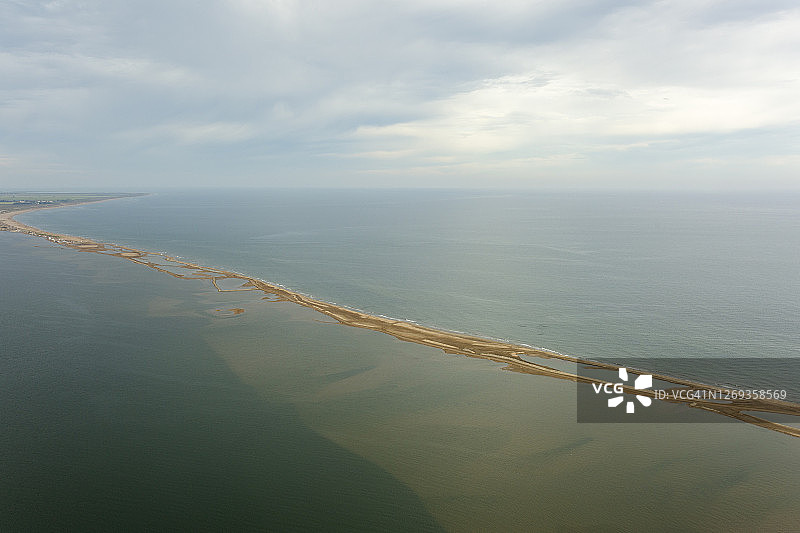 空中俯瞰Trabucador海滩图片素材