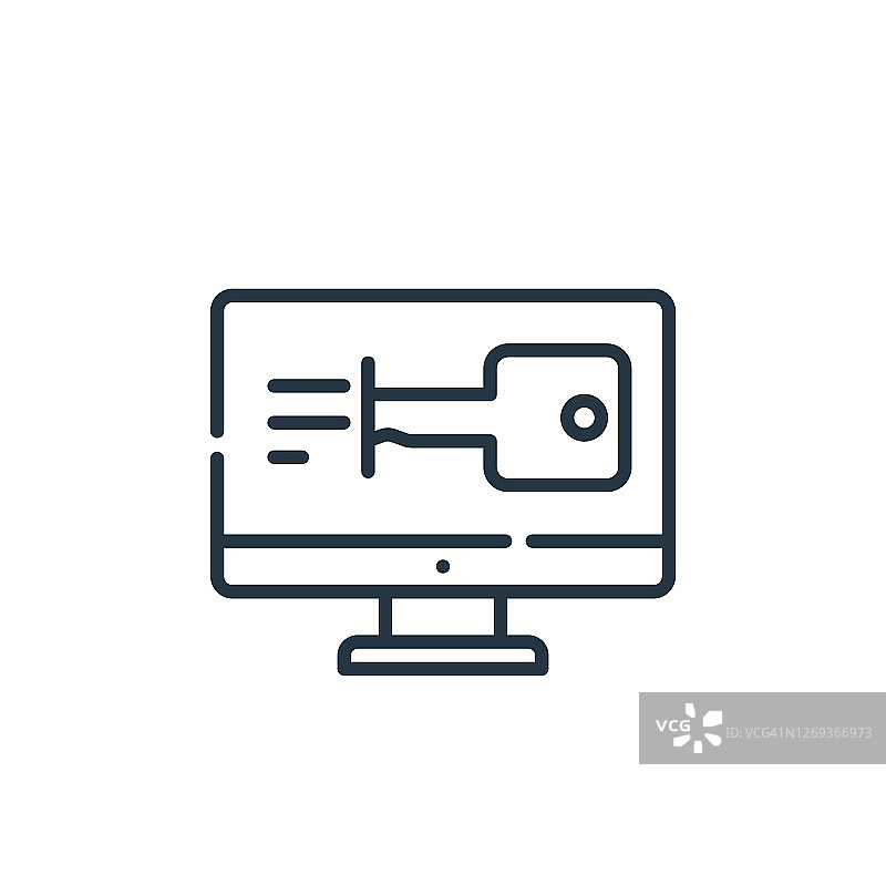 白色背景上的访问矢量图标。网站设计和移动应用程序开发的轮廓细线访问图标。细线访问轮廓图标矢量图。图片素材