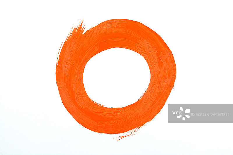 橙色油漆笔触图片素材