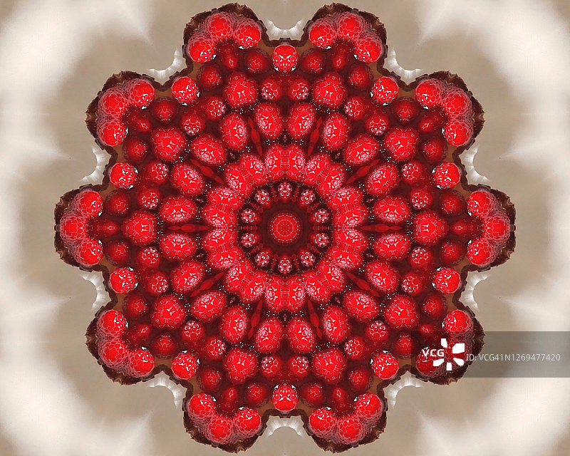 覆盆子蛋糕曼陀罗图片素材