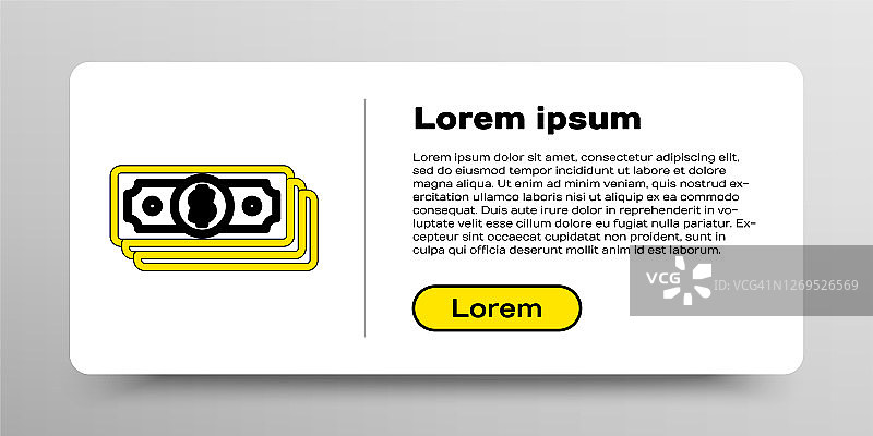 纸币现金堆叠图标图片素材