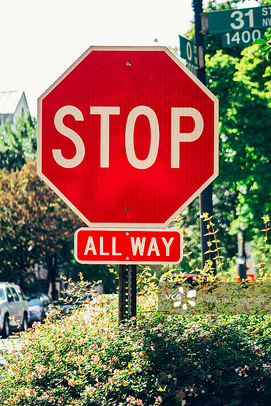 美国停止标志图片素材