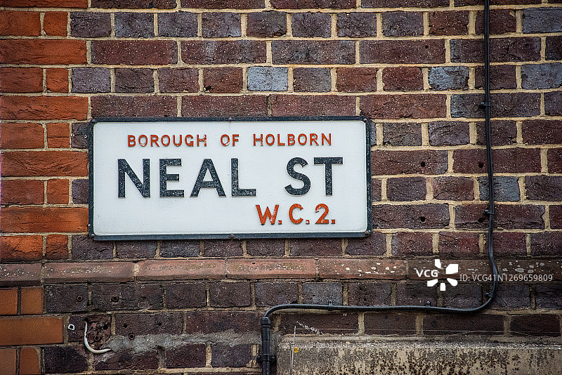 尼尔街旧路牌图片素材