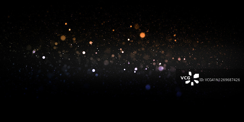 虚化灯光和灰尘颗粒图片素材