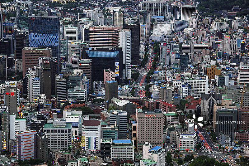 韩国首尔城市夜景图片素材