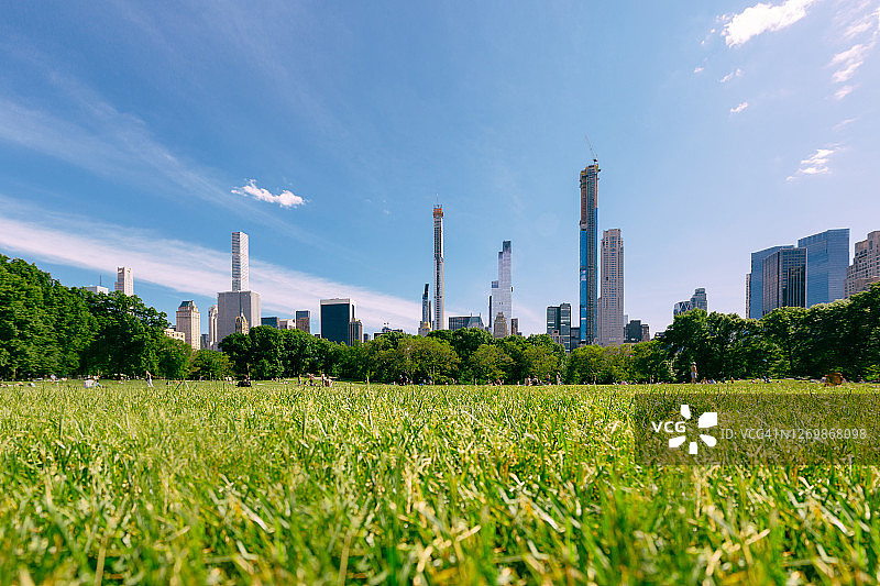 中央公园与纽约天际线，美国图片素材