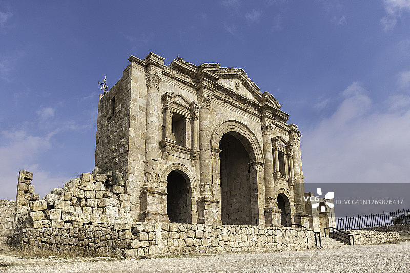 约旦杰拉什哈德良拱门图片素材