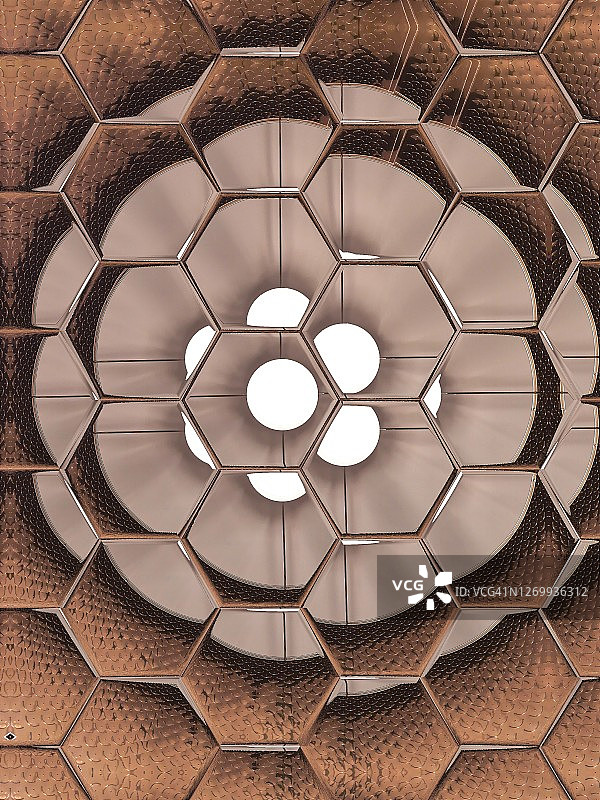 冲压玻璃后面的棕褐色圆圈图片素材