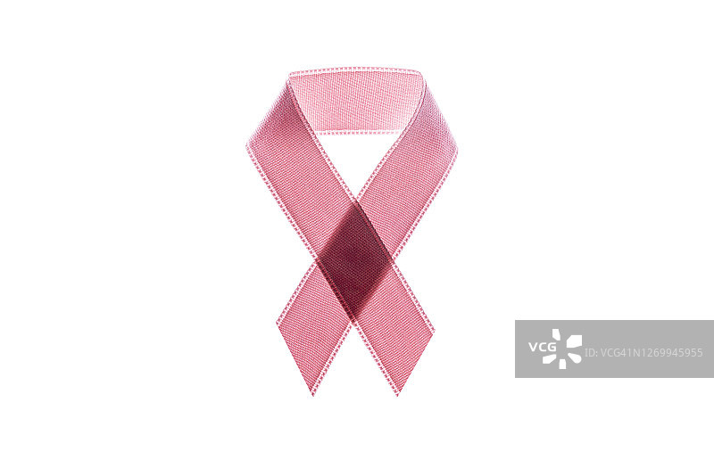 白色背景上的粉色丝带图片素材