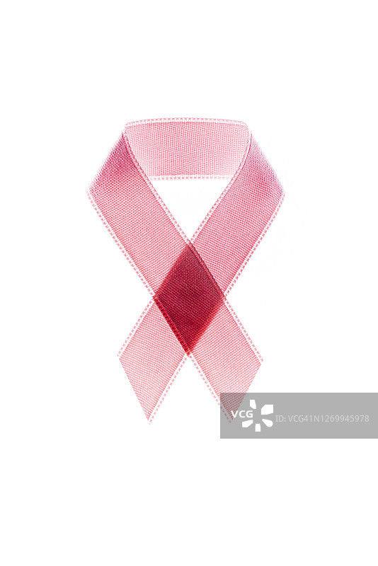 白色背景上的粉色丝带图片素材