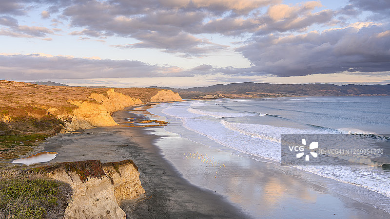 德雷克斯海滩，Point Reyes国家海滨，加利福尼亚州图片素材