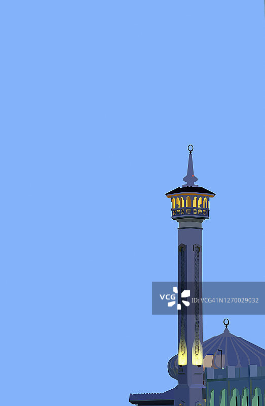 迪拜河畔区大清真寺图片素材