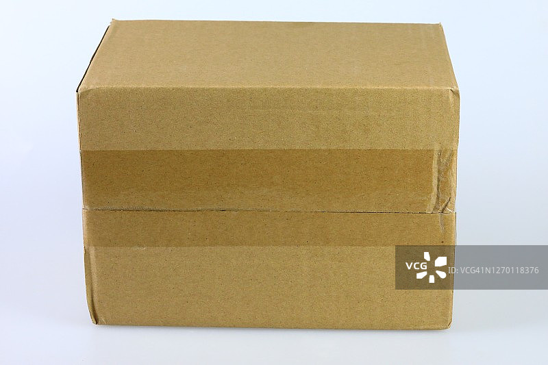 已封口的运输纸板箱图片素材