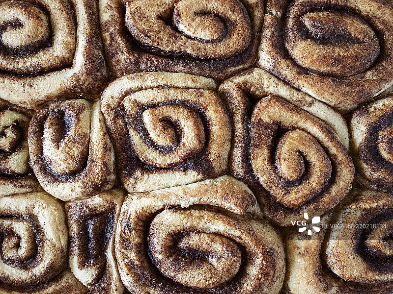 肉桂卷的俯视图图片素材