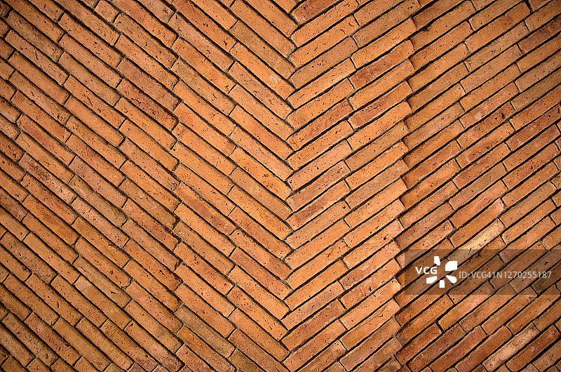 橙色砖砌拱顶细节图片素材