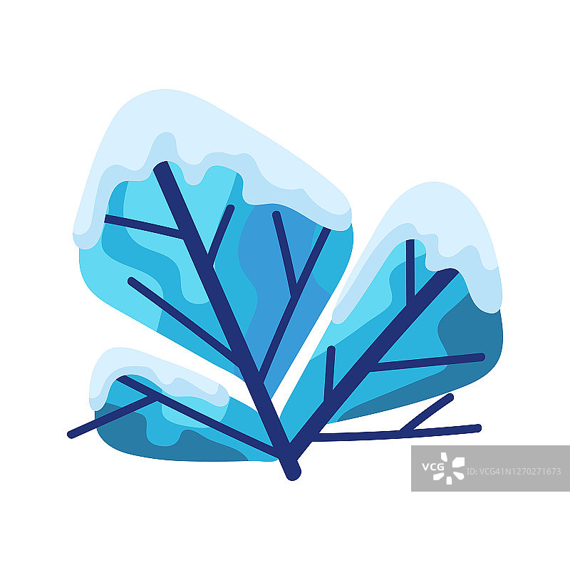 冬季雪景灌木抽象背景图片素材