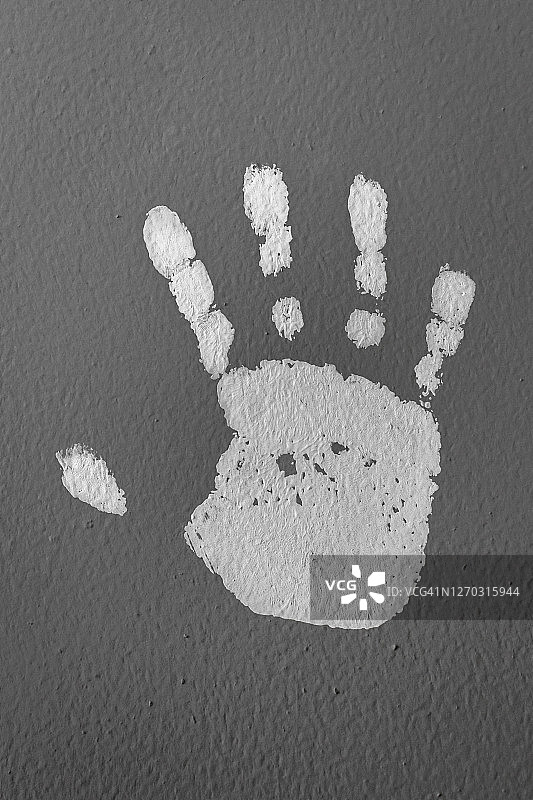 墙上手印图片素材