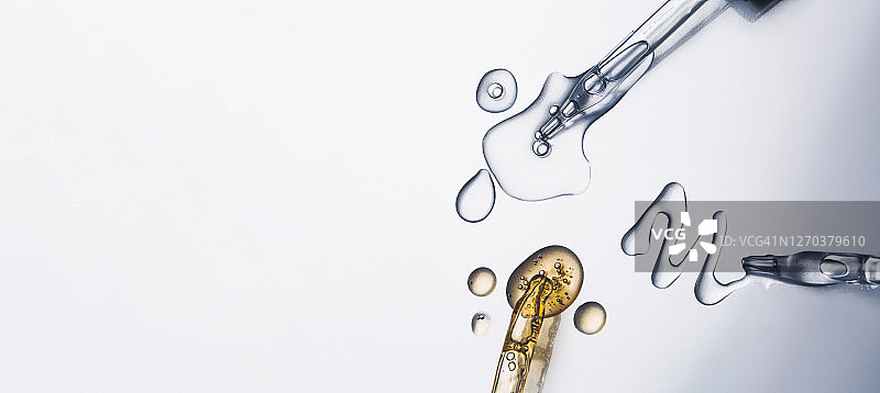 一组装有血清和油的移液器图片素材