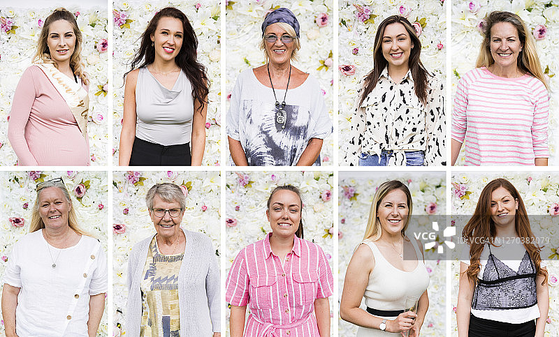 婴儿送礼会拼贴画图片素材