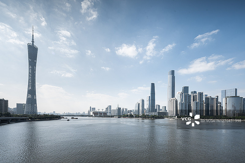 中国南方广州中央商务区景色图片素材