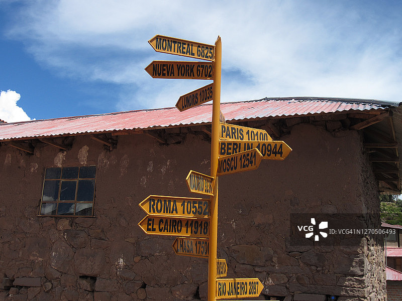 世界城市名称及距离普诺公里数箭头图片素材