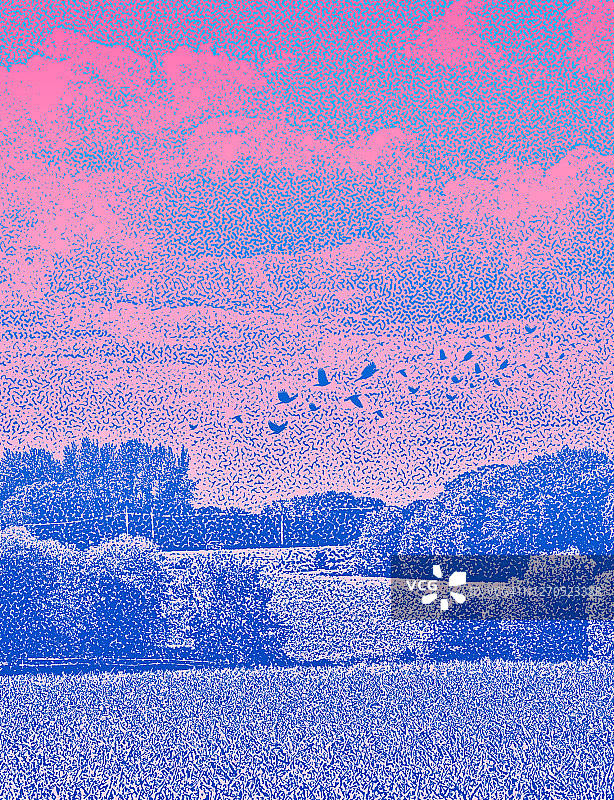 丘陵上的农田图片素材