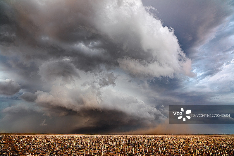 强雷暴天气，伴有大风和沙尘图片素材
