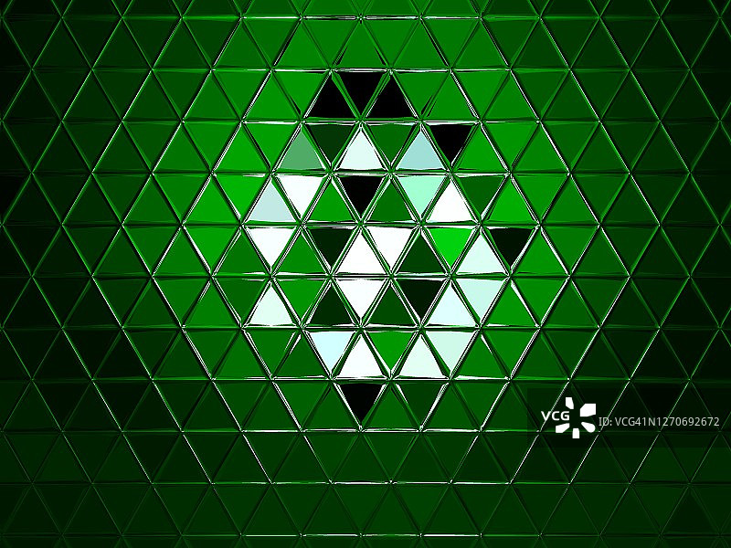 绿色三角形马赛克抽象背景图片素材