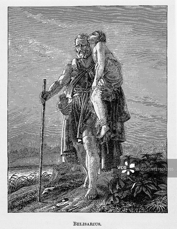 贝利萨留斯复古雕刻图片素材