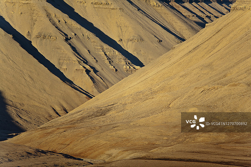 加拿大努纳武特锡尔米利克国家公园褶皱山丘图片素材