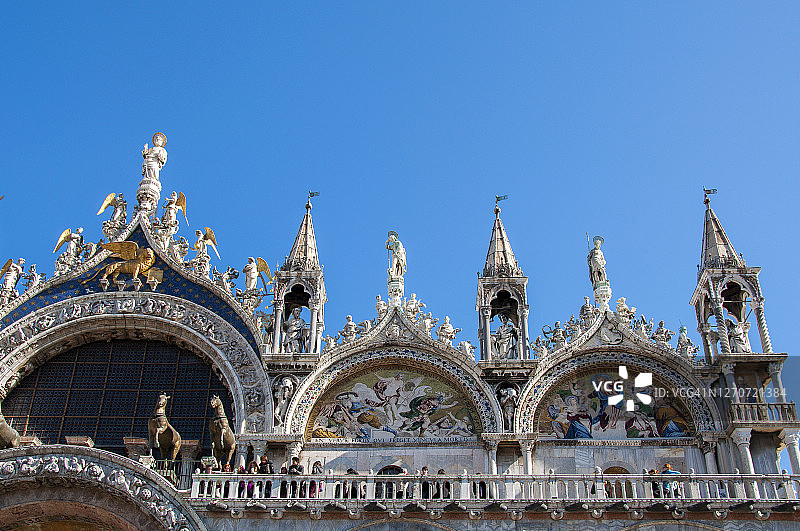 圣马可大教堂的正面图片素材