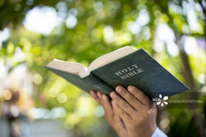 阅读圣经图片素材