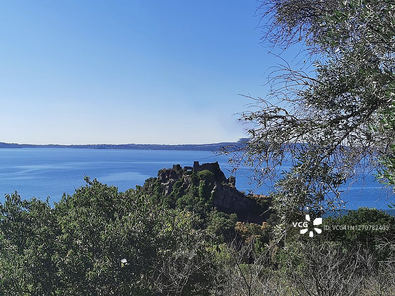 布拉恰诺湖，拉齐奥，意大利图片素材