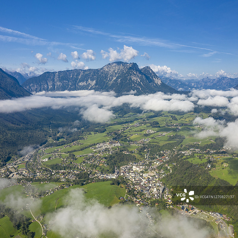 奥地利巴德奥塞空中全景图片素材