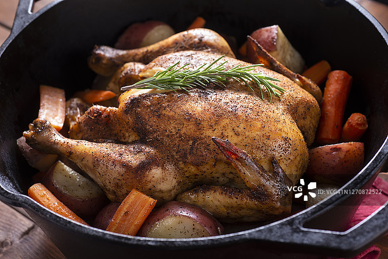 荷兰烤箱鸡图片素材