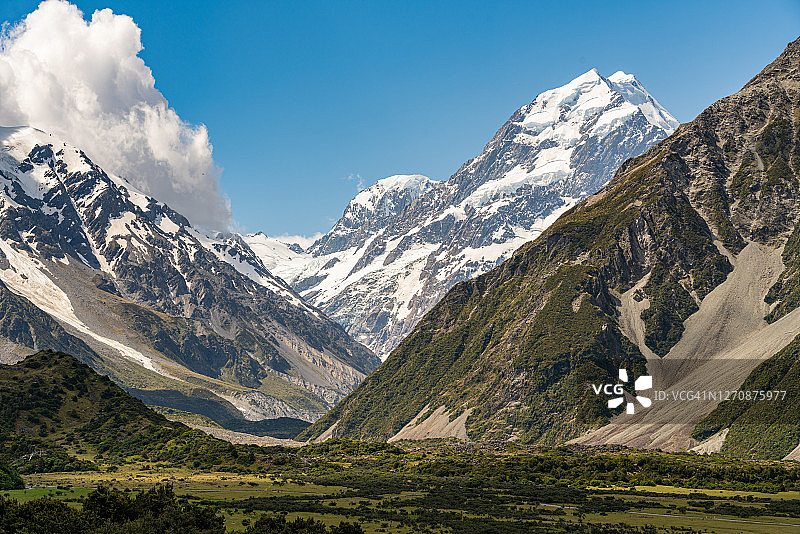 库克山，新西兰坎特伯雷图片素材
