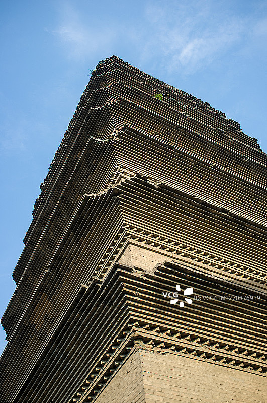 西安小雁塔晨景图片素材