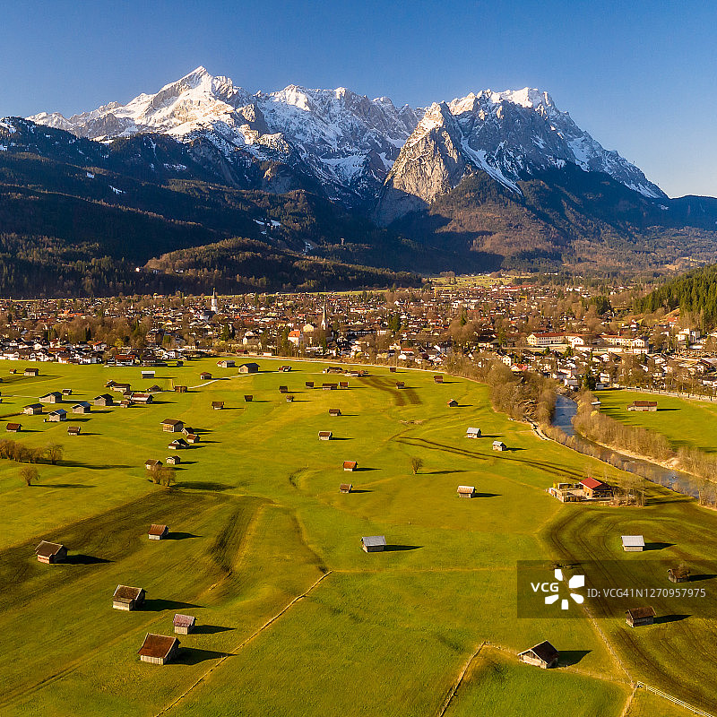 德国巴伐利亚冬季田园风光图片素材