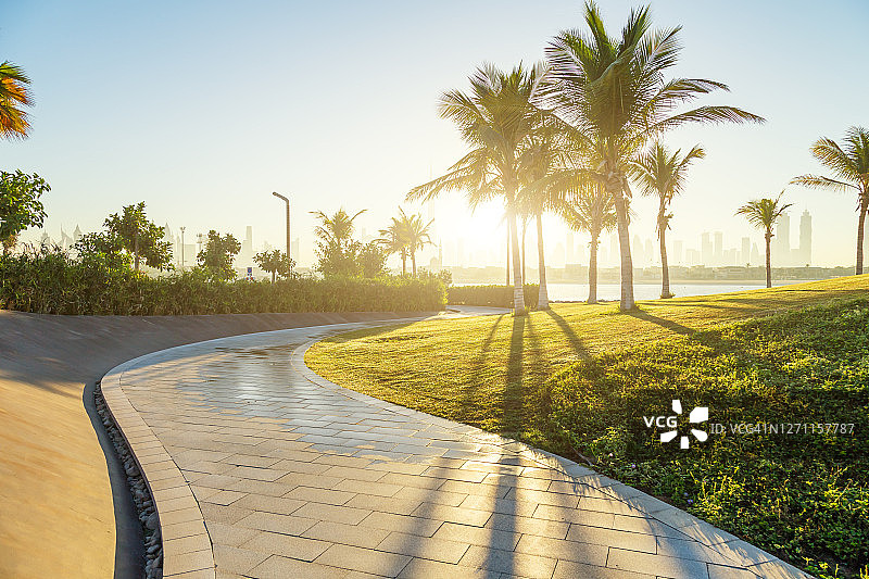 迪拜城市天际线图片素材