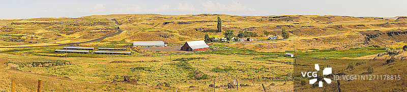 乡村农场全景图片素材
