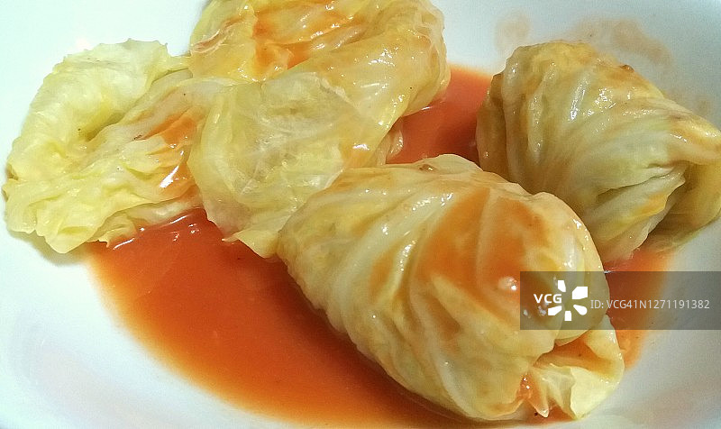 酿卷心菜卷晚餐图片素材