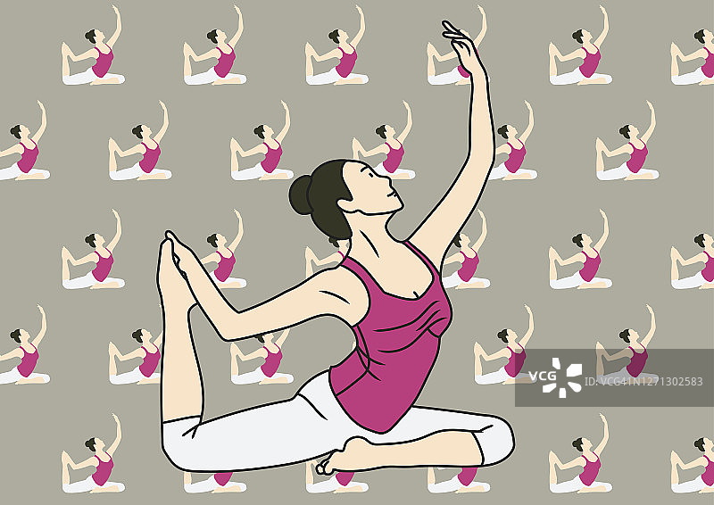 女人在做瑜伽图片素材