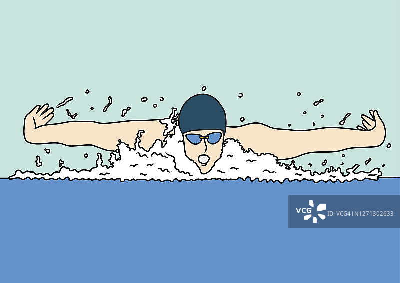 游泳者图片素材