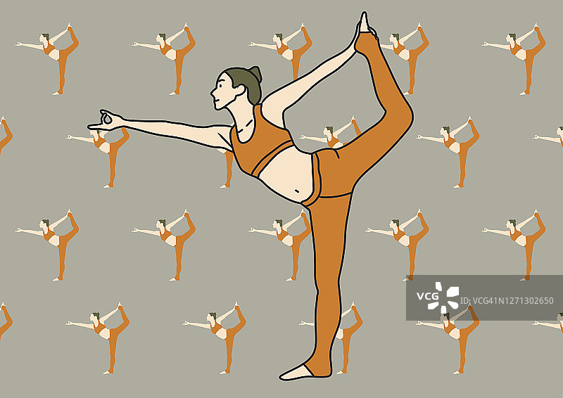 女人在做瑜伽图片素材