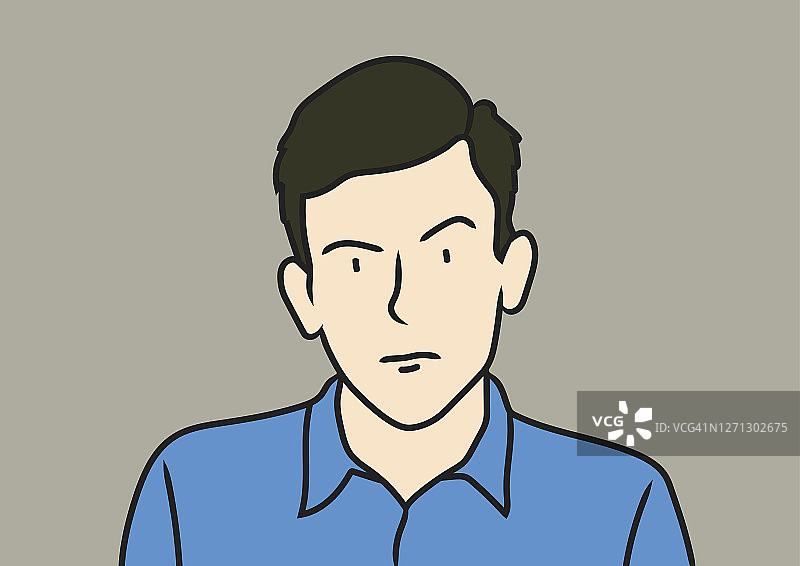 表情可疑的男人图片素材