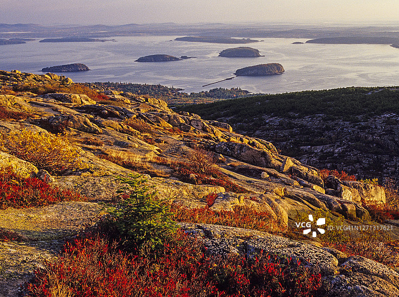 阿卡迪亚国家公园凯迪拉克山，缅因州图片素材