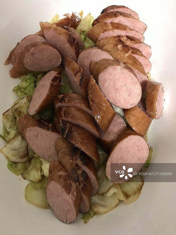 切片基尔巴萨香肠图片素材