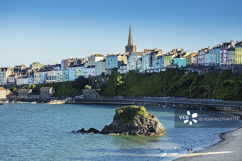 威尔士的滕比镇图片素材