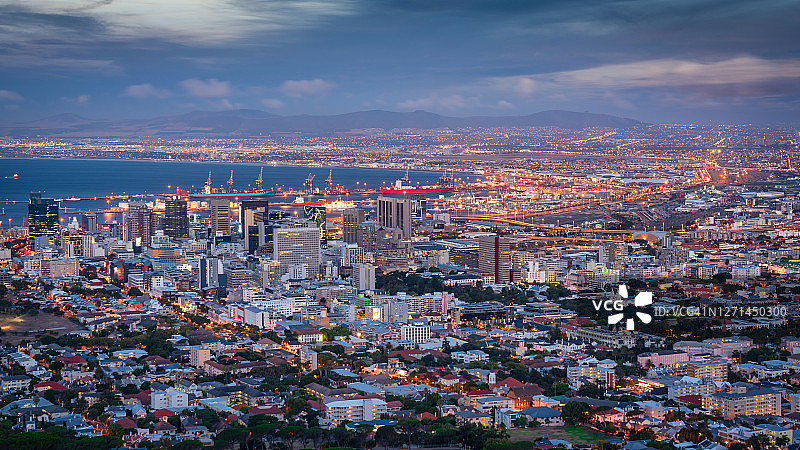 南非开普敦日落黄昏全景图片素材